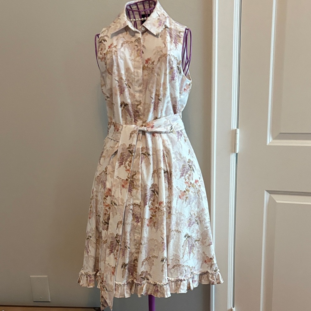 Alex Marie Cream Floral Dress